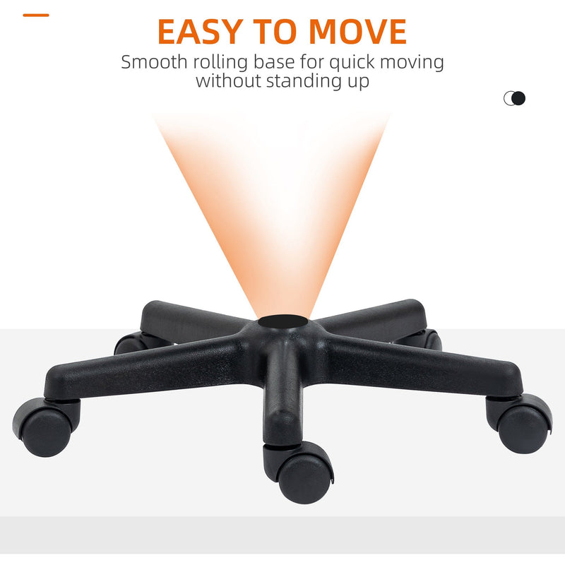 Black Salon Stool with Hydraulic Adjustable Height