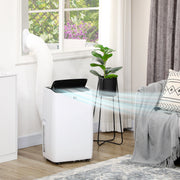 HOMCOM 14,000 BTU Portable Air Conditioner Dehumidifier Cooling Fan for Room up to 40m², with Remote, LED Display, 24H Timer, Window Mount Kit, White Homcom