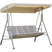 3 Seat Garden Swing Chair With Canopy Outsunny