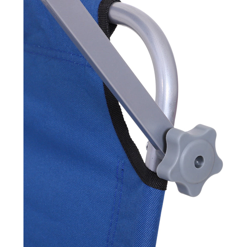 Folding Sun Lounger With Canopy Outsunny