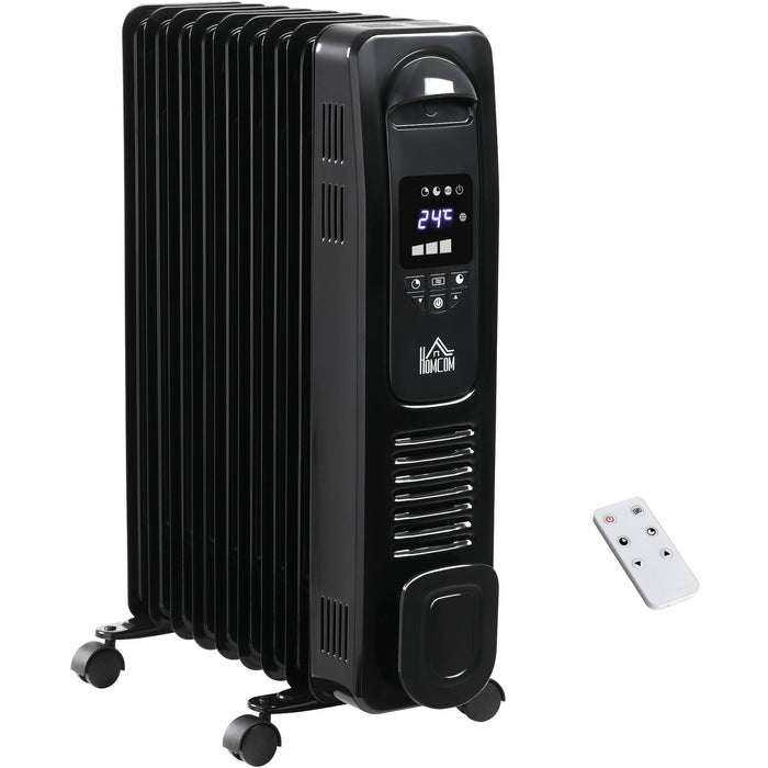 Oil Filled Radiator, LED Display, 3 Settings, Remote, 2180W