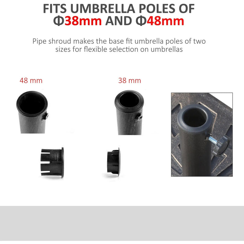 Square Parasol Base, 15kg, Bronze Outsunny