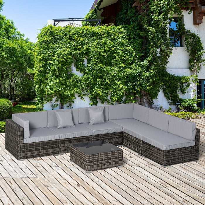 Outdoor Rattan Garden Sofa Set, Hand-Woven
