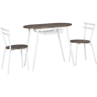 Small Dining Table and 2 Chairs Homcom