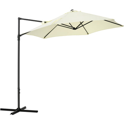 2.5m Roma Cantilever Parasol - Beige Outsunny