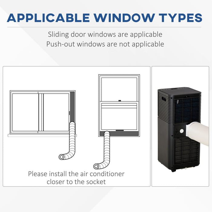 8000 BTU Portable AC w/ Remote, LED, 24Hr Timer