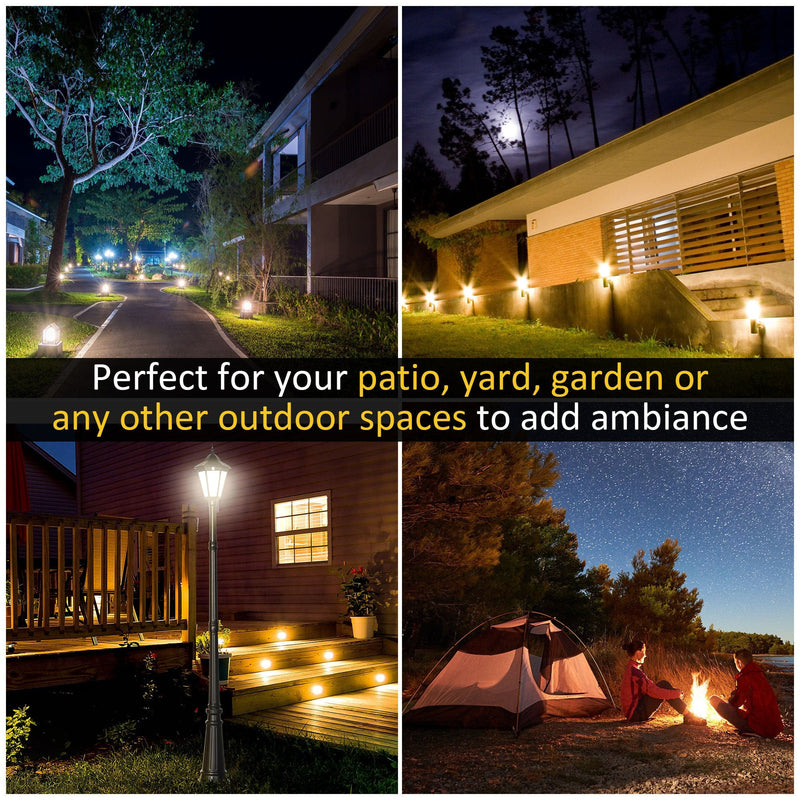 LED Solar Garden Lamp Post with PIR Sensor - 2.4 m