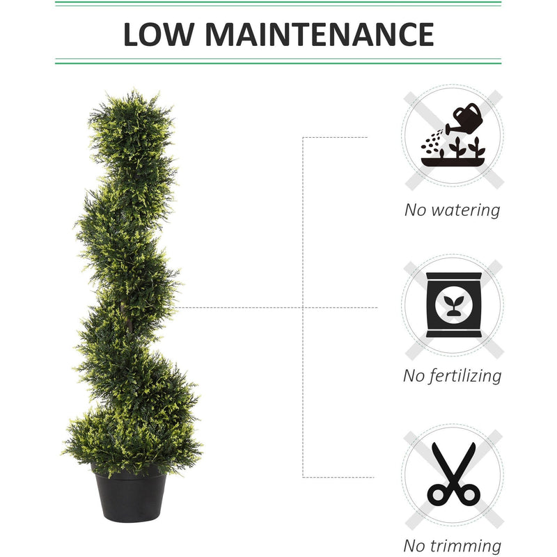 Set of 2 90cm Spiral Topiary Trees, Indoor/Outdoor