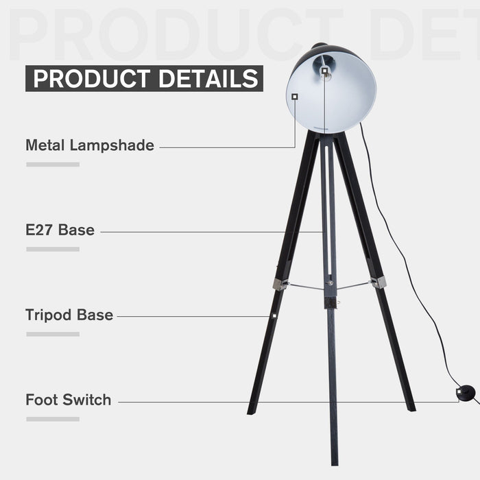 Industrial Tripod Floor Lamp