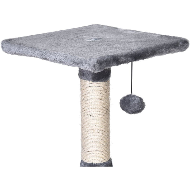 3-Tier Sisal Rope Cat Scratching Post w/ Dangle Toy