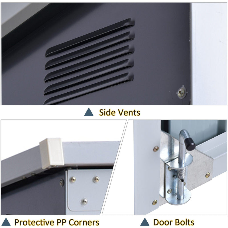 Small Metal Storage Shed, Ideal for Wheelie Bins - Grey