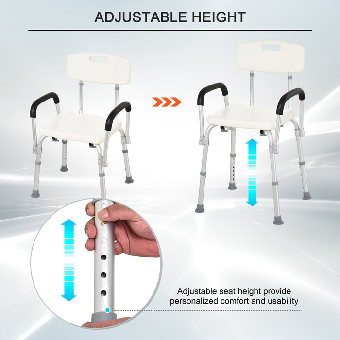 Shower Seat With Back and Arms