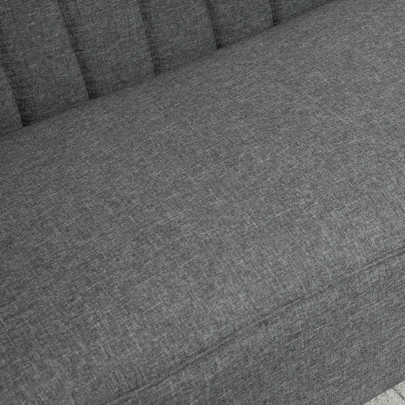 Dark Grey 2 Seater Fabric Sofa