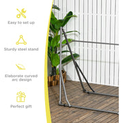 Foldable Hammock Stand, 120kg, Black Outsunny