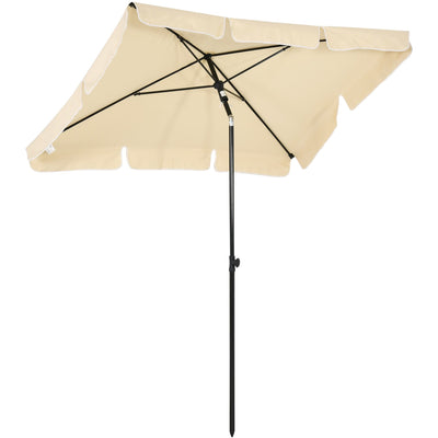 Rectangular Garden Parasol, Aluminium Frame Outsunny