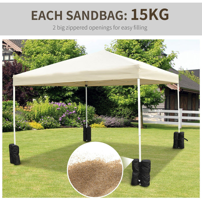 Sand Bag Weights For Gazebo Legs, Set of 4, Black