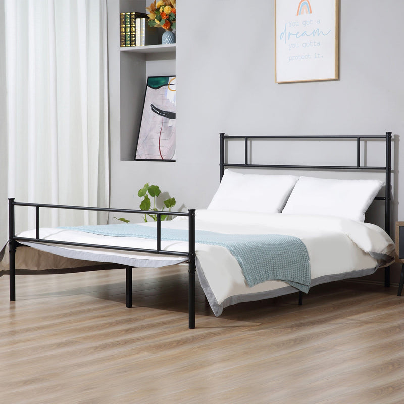 King Size Metal Bed Frame, Black