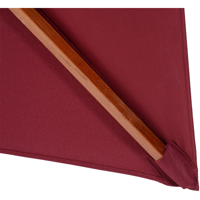 3m Patio Parasol Umbrella, Wine Red