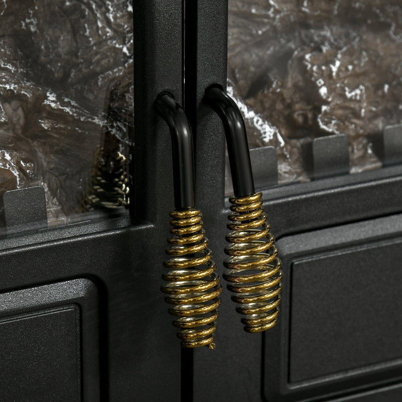 Electric Fireplace Stove Heater, LED Flame, 1000W/2000W