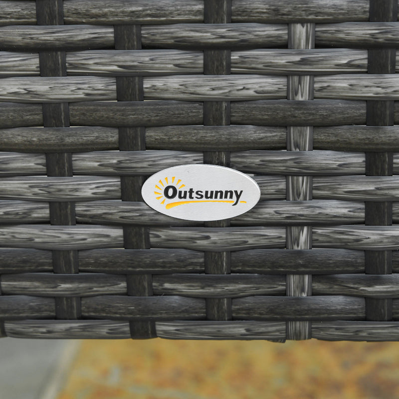 Modern 3 Piece Outdoor Rattan Set - Sofa, Love Seat, Table