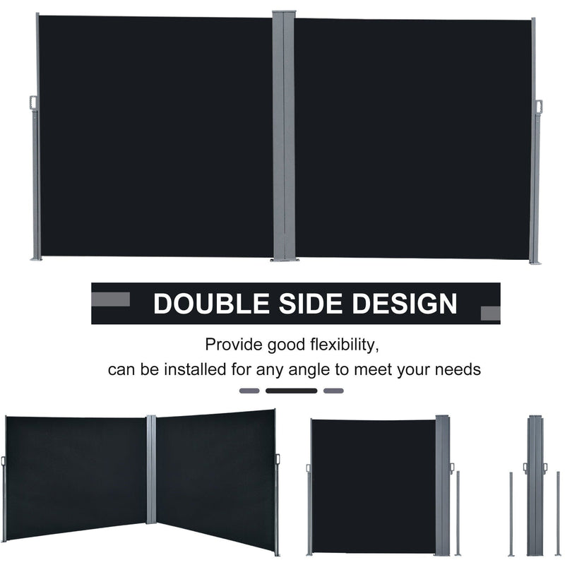 Double Pull Out Side Awning, 6 x 2m