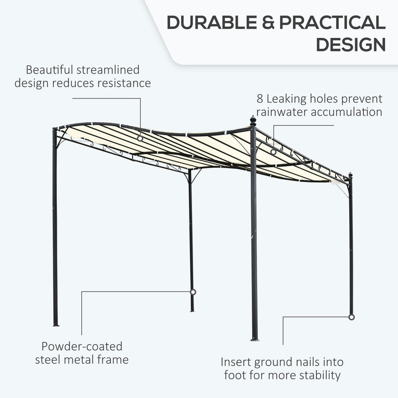 3x3m Elegant Metal Pergola Canopy