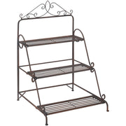 3 Tier Metal Plant Stand, Indoor/Outdoor Outsunny