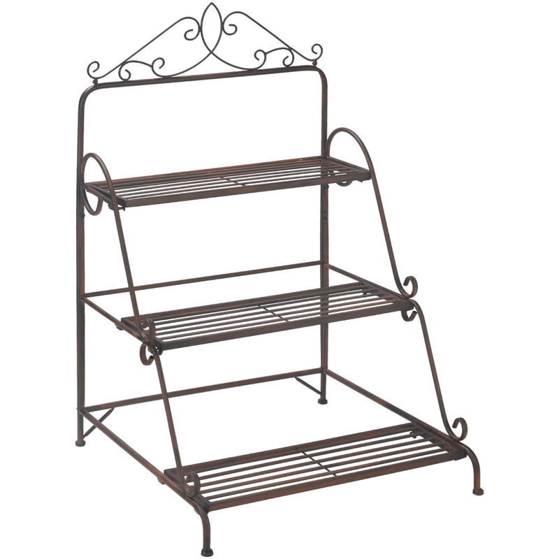 3 Tier Metal Plant Stand, Indoor/Outdoor Outsunny