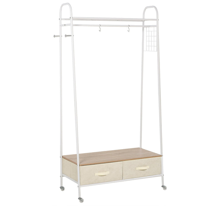 Entrance Coat Rack Garment Storage 2 Drawers