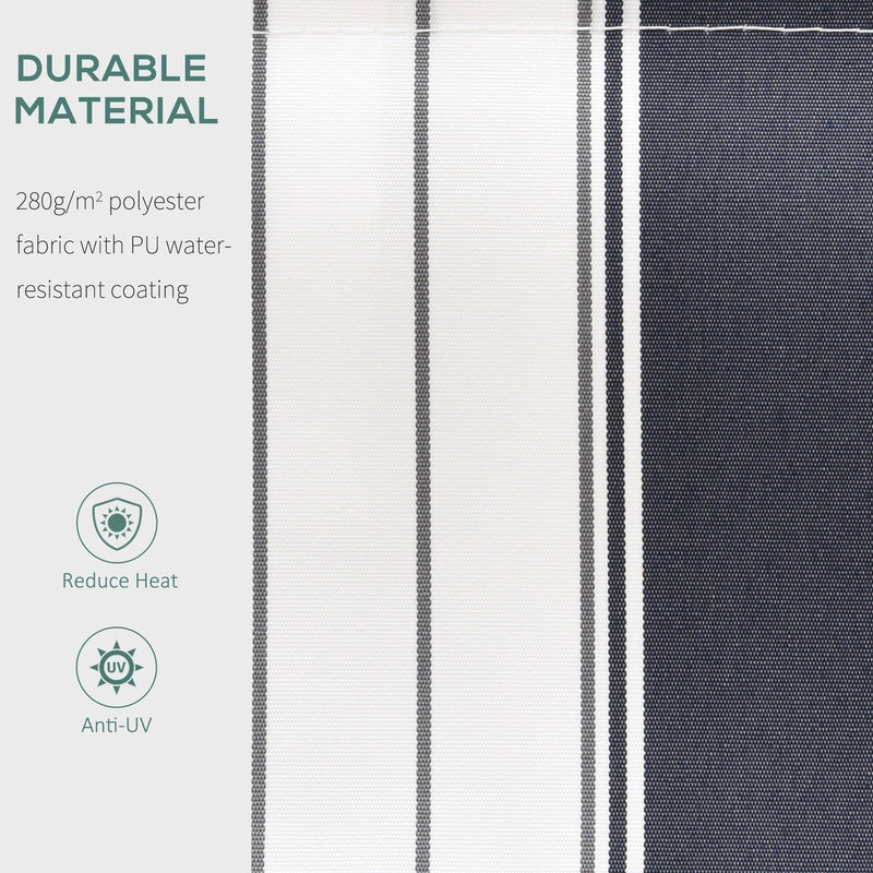 Manual Retractable Garden Patio Awning, 2.5m x 2m