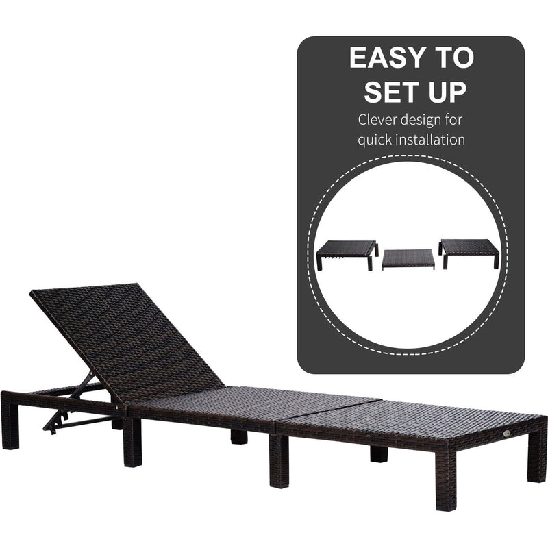 Rattan Sun Lounger With Cushions