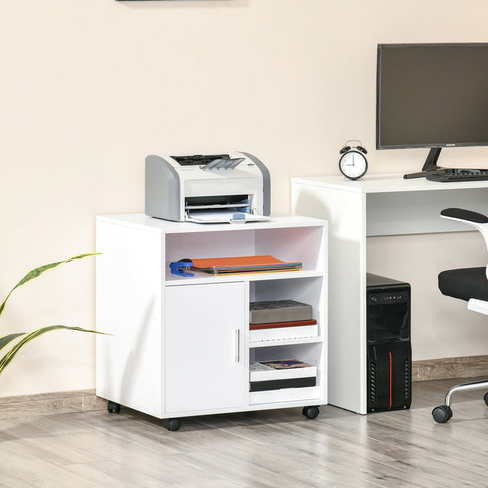 Mobile Printer Stand Unit, Modern, L60 x W50 x H65.5 cm