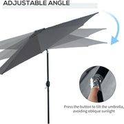 3m Tilting Garden Parasol with Crank Handle Outsunny