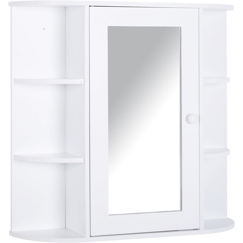 White Bathroom Wall Cabinet, 66W x 17D x 63H cm