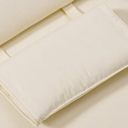 Garden Sun Lounger Cushion with Pillow, White Outsunny