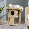 Cat Tree Tower, Jute Scratch Pad, Condo Perch, 40x40x57cm Pawhut