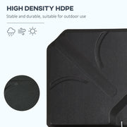 Set of 4 Cantilever Parasol Base Weights — Water or Sand Fill, HDPE, Black Outsunny