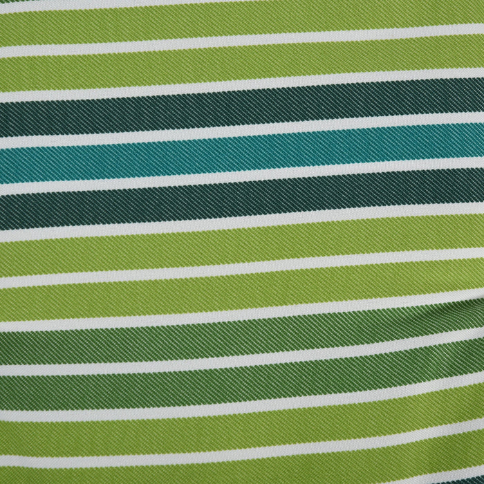 2pc Green Striped Chair Cushion Set