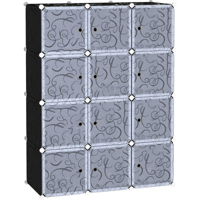 DIY Wardrobe, Plastic Modular Closet, Cabinet Cube Homcom