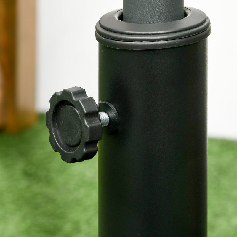 19kg Resin Garden Parasol Base for Poles of Φ32 - Φ48mm, Black Outsunny