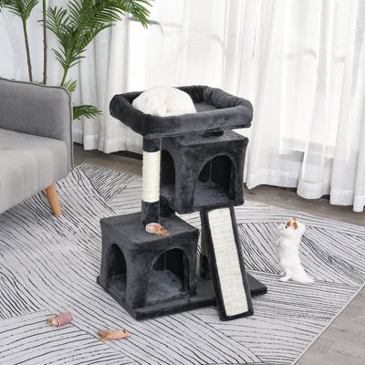 Cats 3-Tier Sisal Rope Leisure Tree Pawhut