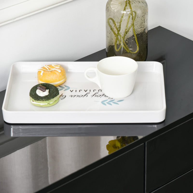 Black High Gloss Sideboard with 2 Drawers