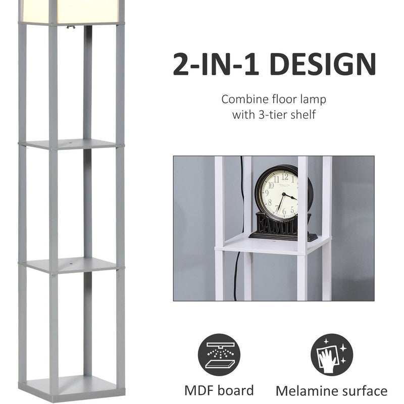 Floor Lamp With Shelves