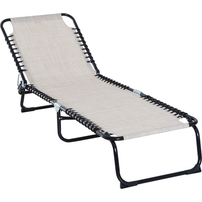 Lightweight Foldable Sun Lounger Outsunny