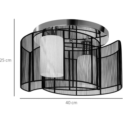 Mini Modern Flush Mount Ceiling Light Homcom