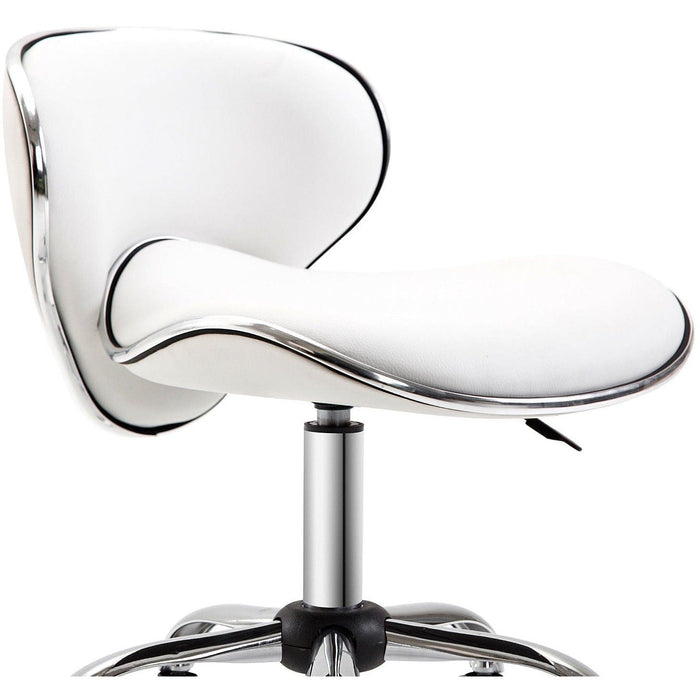 Faux Leather Desk Chair, White