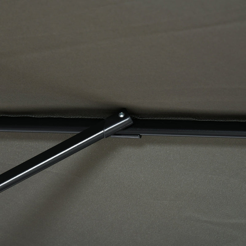 2.5m Roma Cantilever Parasol - Grey Outsunny