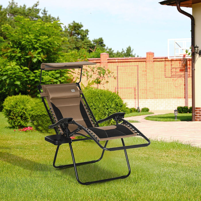 Zero Gravity Chair With Canopy and Cup Holder