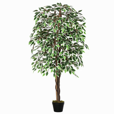 160cm Artificial Ficus Silk Tree, Indoor/Outdoor Décor Homcom