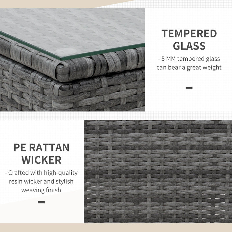 2 Seater Rattan Bistro Set with Cover